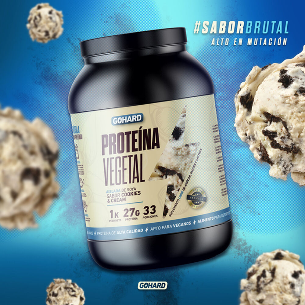 Proteína Vegetal Soya Gohard 1kg Sabor Cookies And Cream image number 1.0