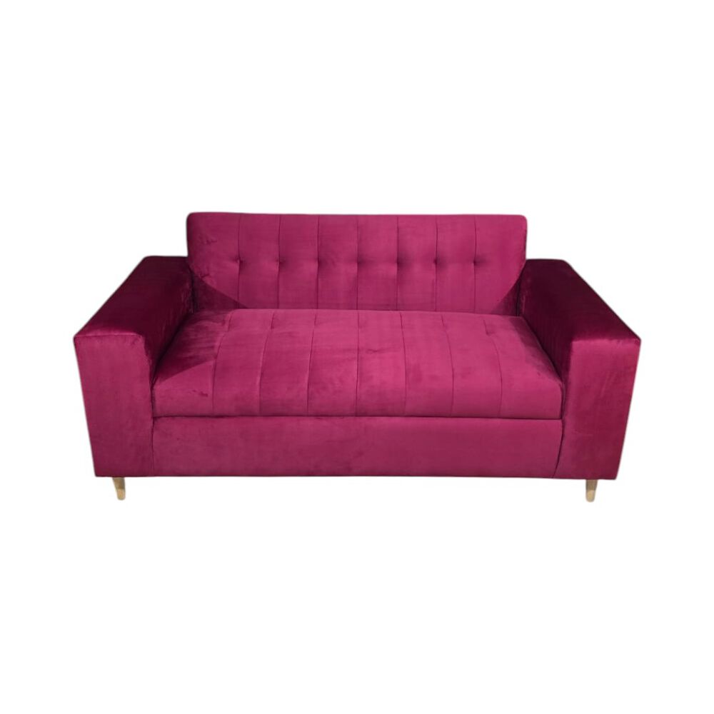 Sofa Dos Cuerpos Felpa Burdeo image number 5.0