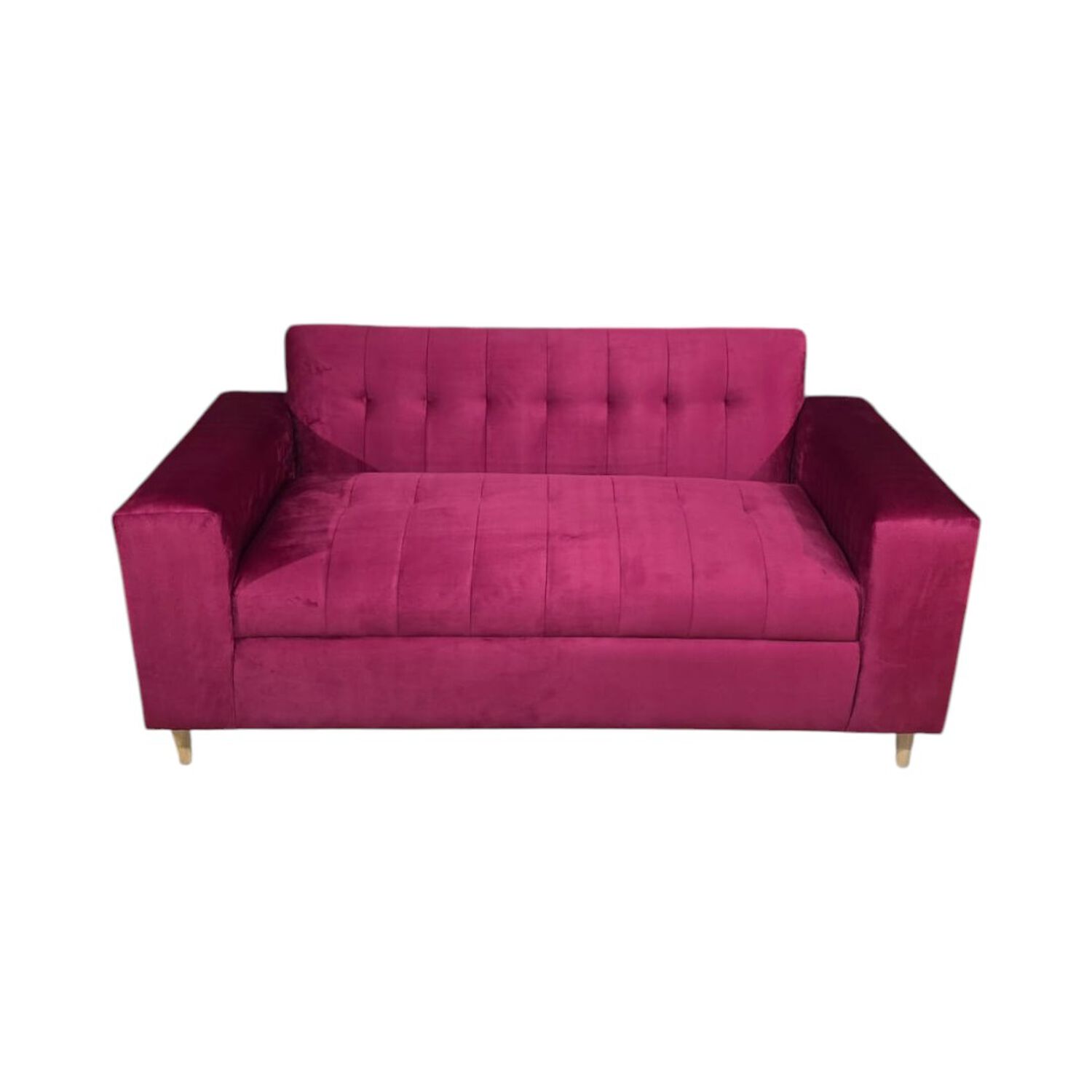 Sofa Dos Cuerpos Felpa Burdeo image number 5.0