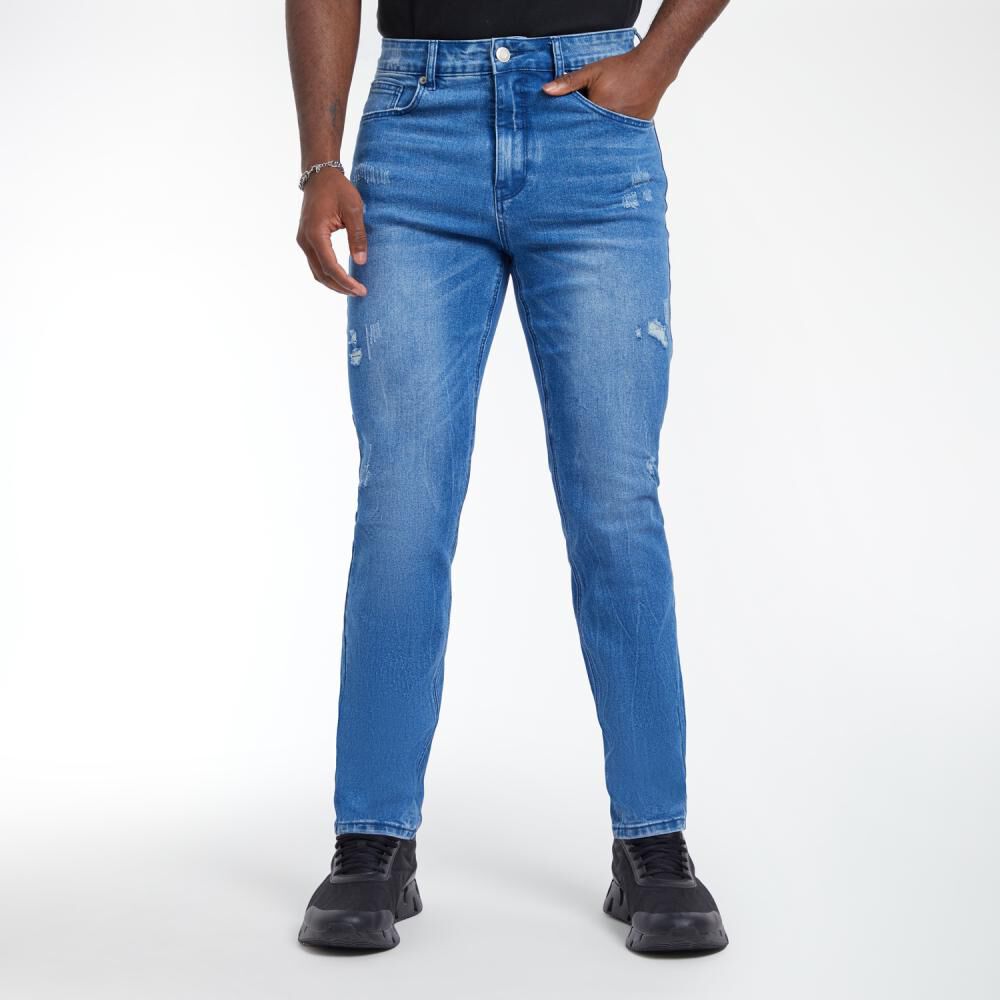 Jeans Regular Tiro Medio Skinny Hombre Rolly Go image number 0.0