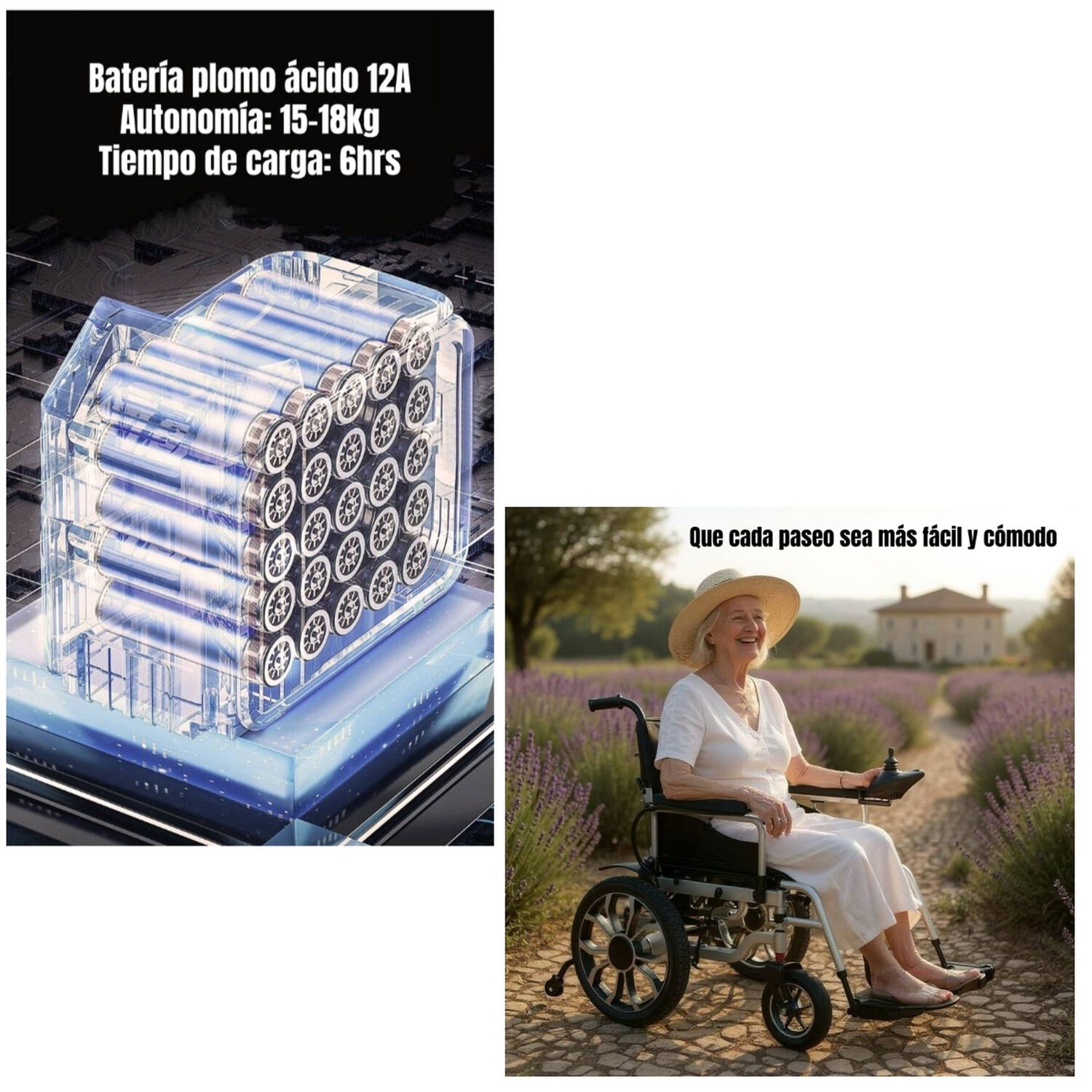 Silla De Ruedas El&eacute;ctrica Plegable 700w 18km Edi Lubabycas image number 2.0