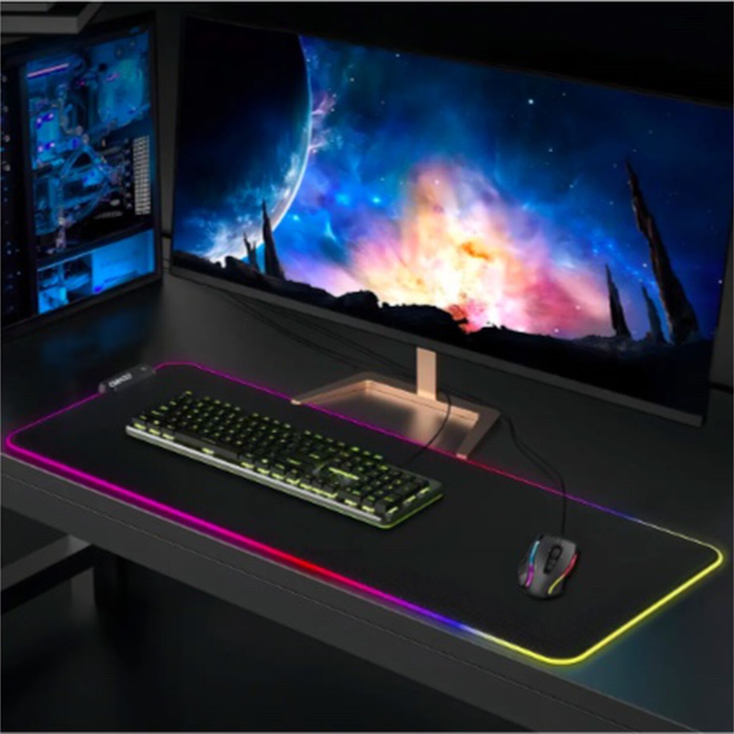 Mousepad Gamer Negro Antideslizante image number 1.0