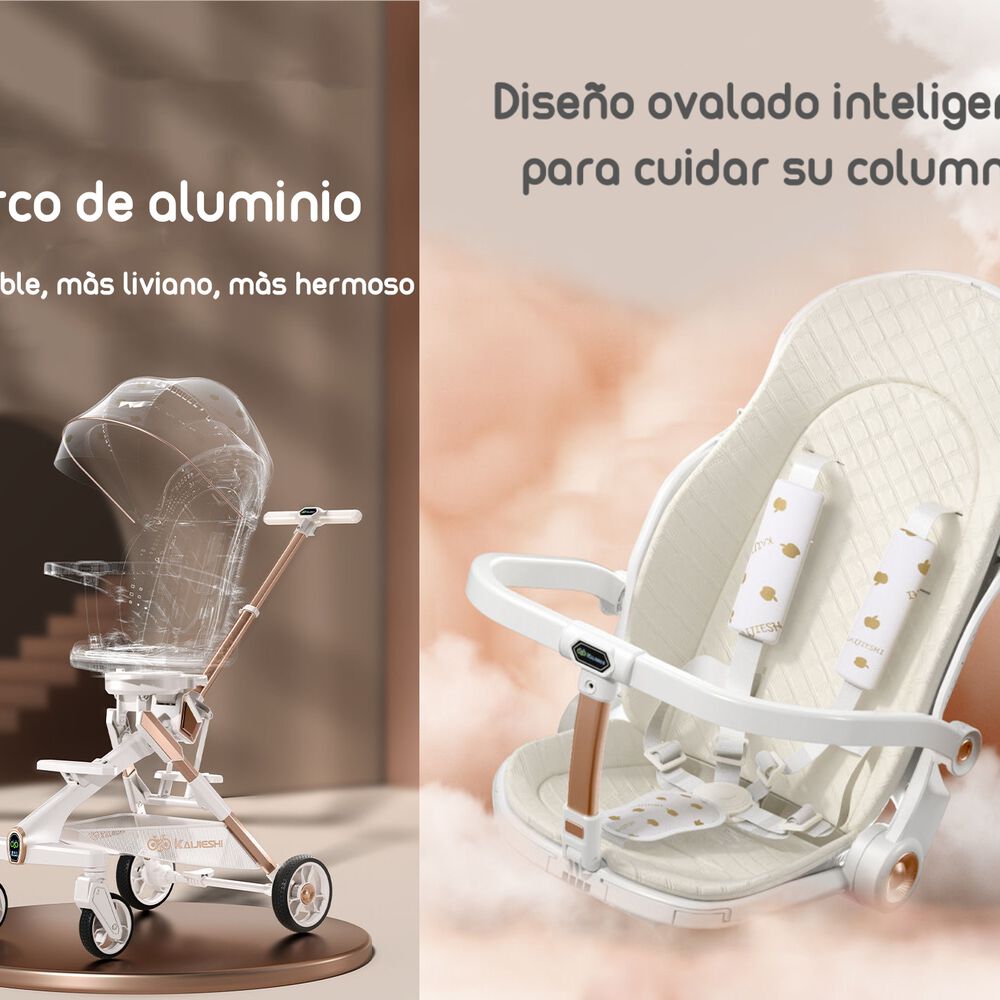 Coche De Paseo 360° Con Mesita Lubabycas Negro image number 6.0