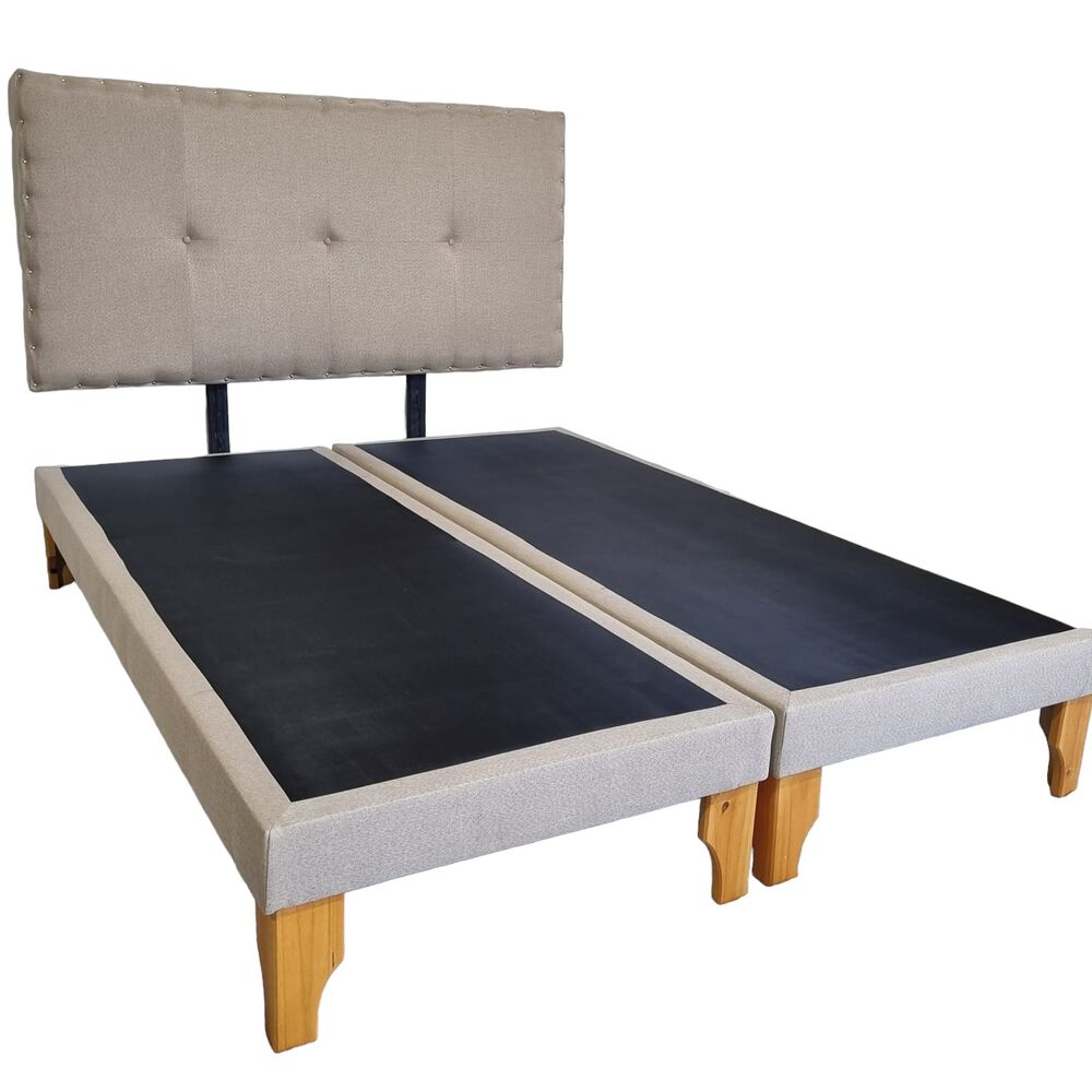 Cama Europea King Lino Beige image number 1.0