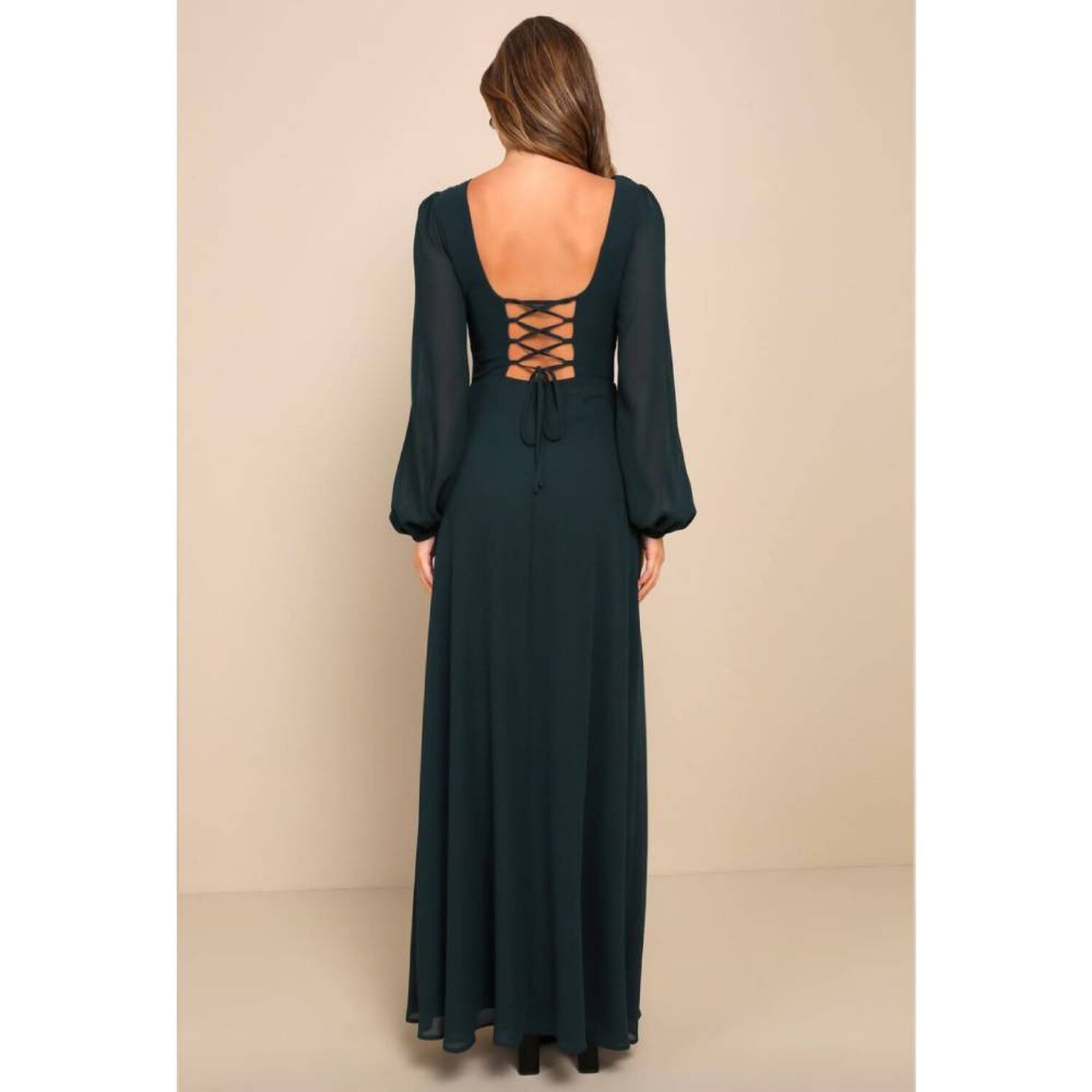Vestido Maxi Verde Petr&oacute;leo - Francesca image number 2.0