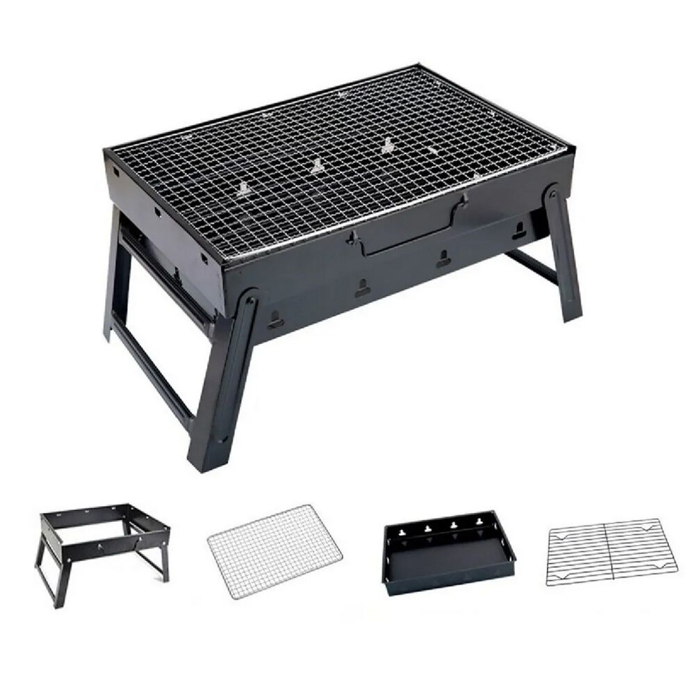 Parrilla Asados Portátil Carbón Plegable Deluxe image number 4.0