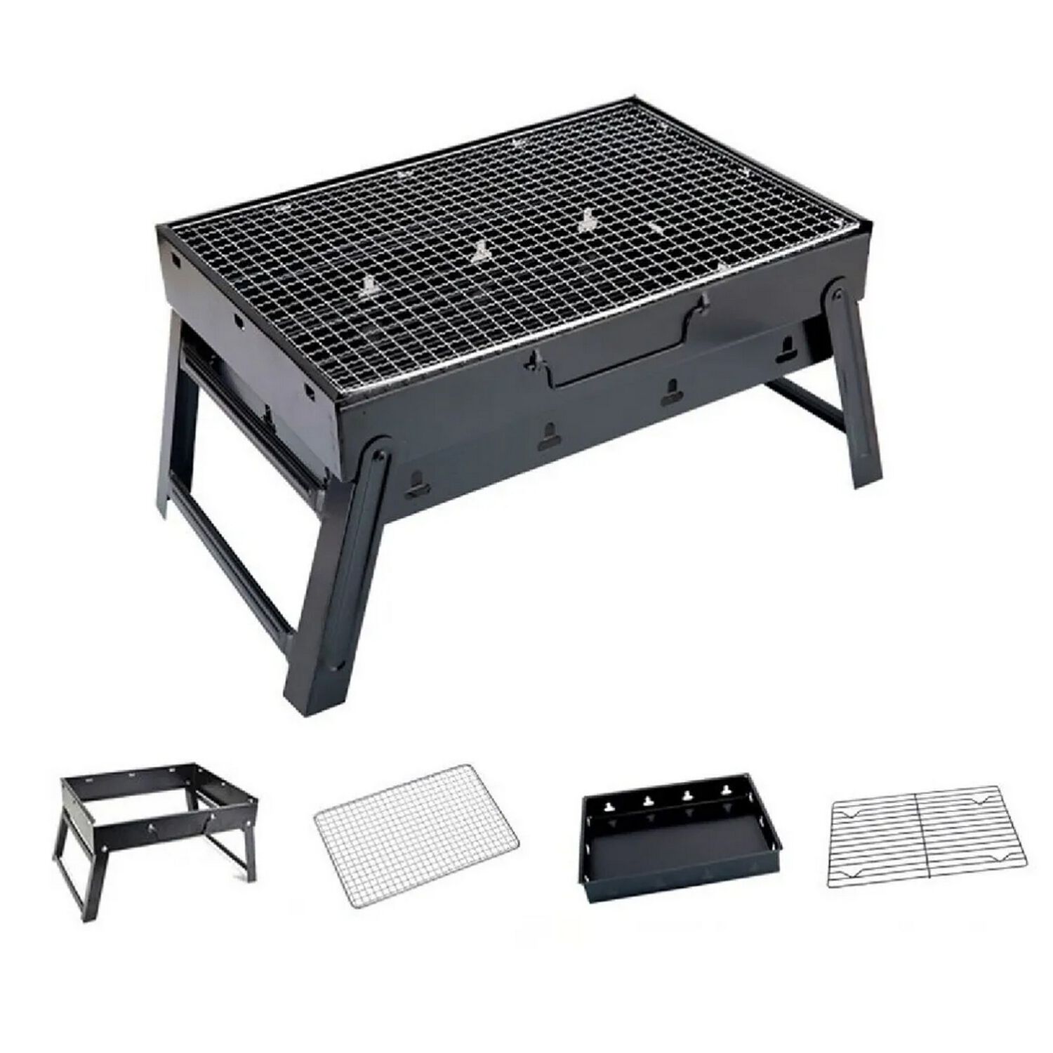 Parrilla Asados Port&aacute;til Carb&oacute;n Plegable Deluxe image number 4.0