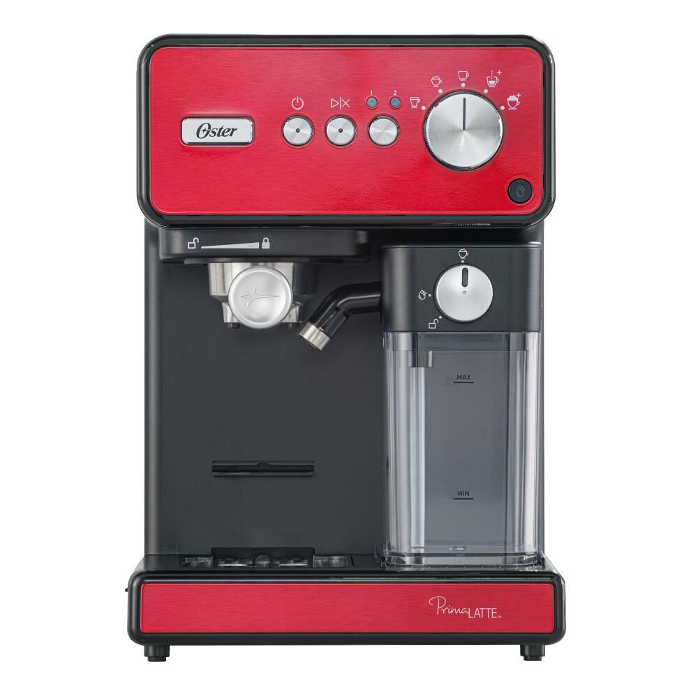 Cafetera De Espresso Oster Primalatte Roja / 2 Tazas