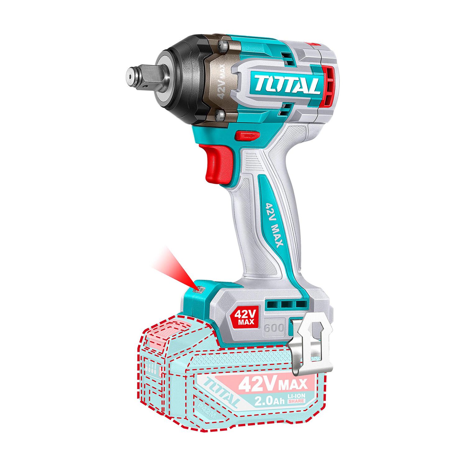 Llave Impacto Inal&aacute;mbrica Torque 750 Nm Brushless 42v Total image number 1.0