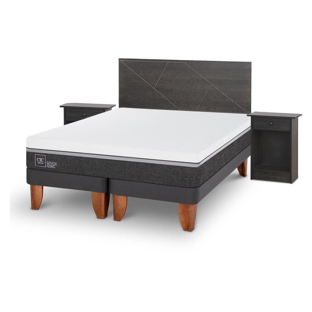 Cama Europea Cic Ortopedic Advance / King / Base Dividida + Set De Maderas image number 1.0