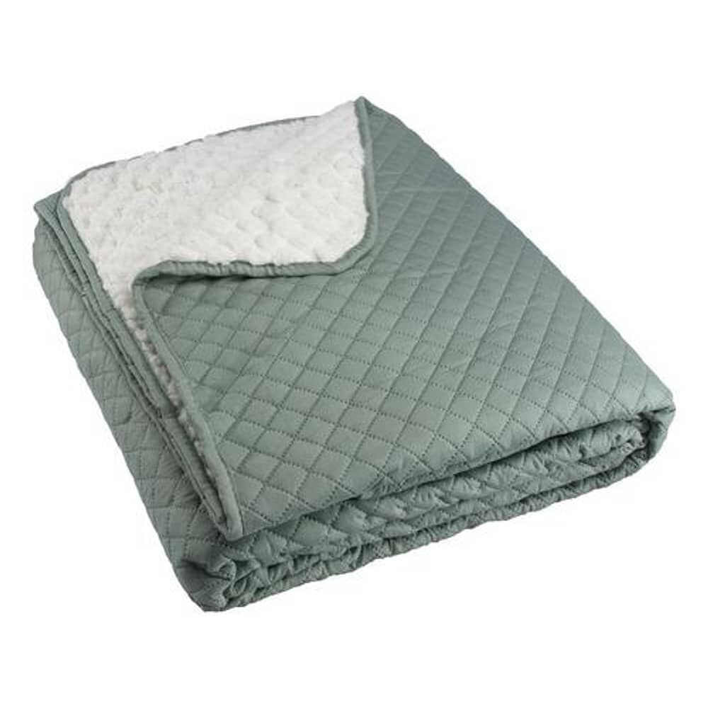 Quilt Andes Sherpa Liso Verde 2 Plazas image number 0.0