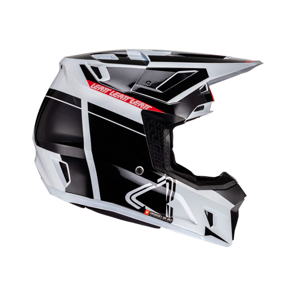 Kit Leatt Casco Con Antiparra Moto 7.5 V24 Negro Blanco M image number 2.0