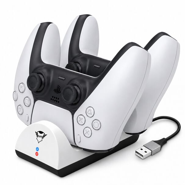 Base Carga Dual Para Controles Ps5 Dualsense Trust Gxt 254
