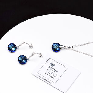 Conjunto Gracia Cristales Genuinos Bermuda Blue