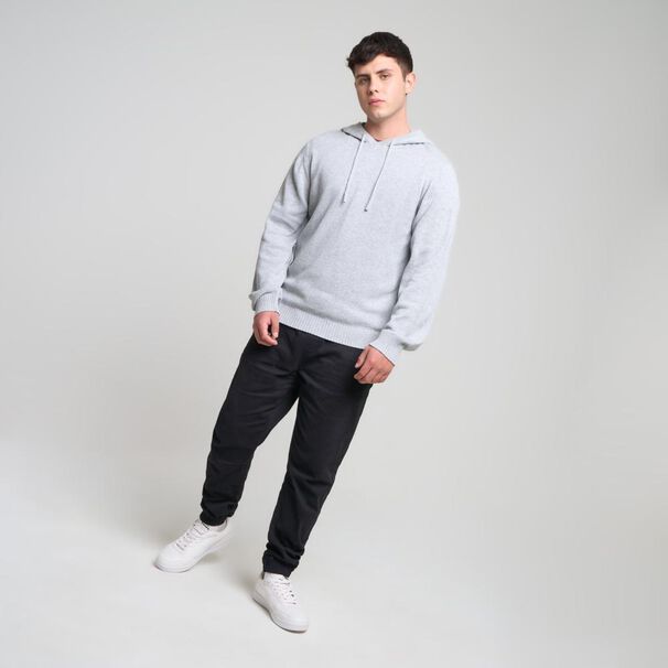 Sweater Con Dise&ntilde;o Manga Larga Cuello Alto Con Capucha Hombre Skuad