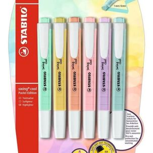 Set 6 Destacadores Swing Cool Pastel Stabilo