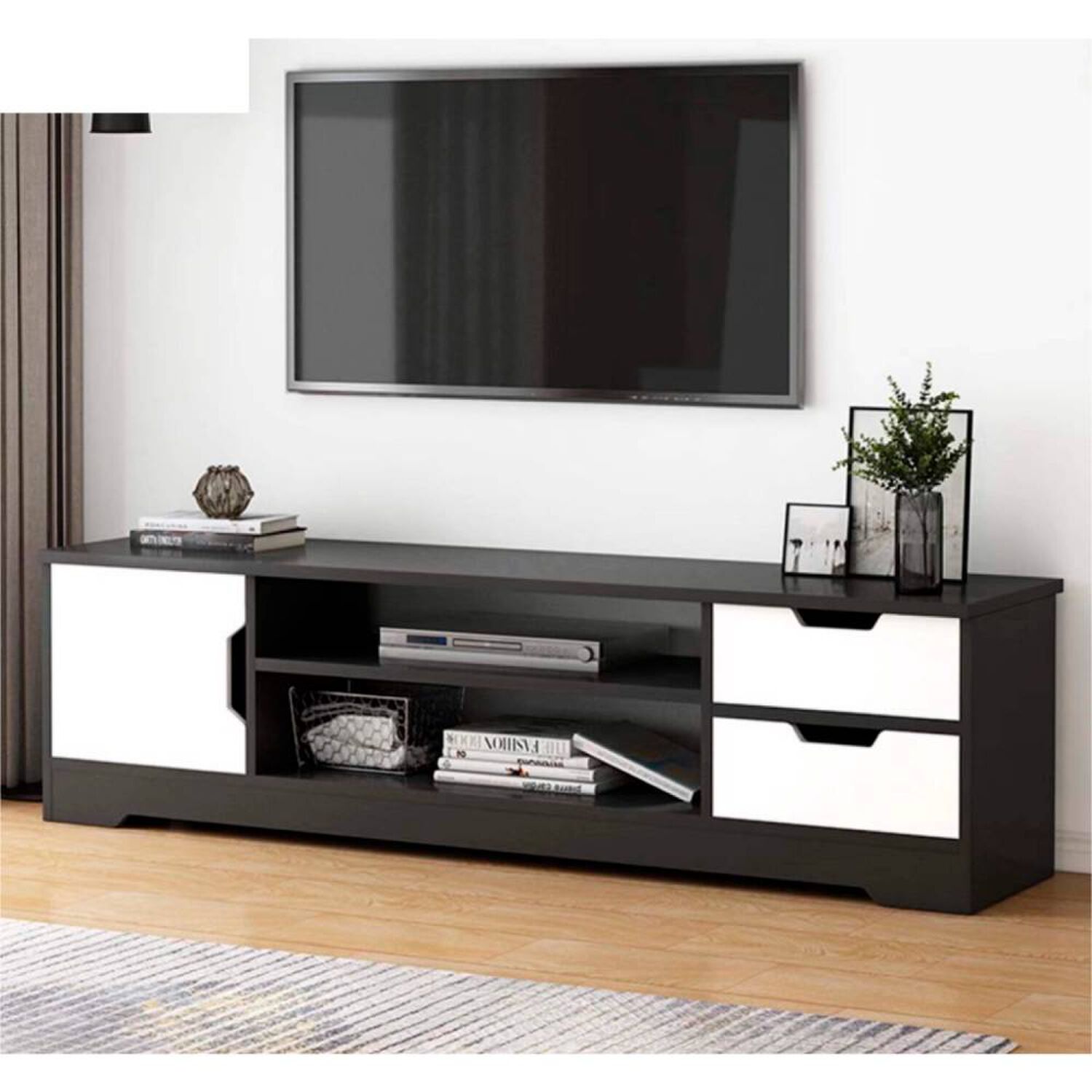 Rack De Tv O Buffet Con Cajones Night Black image number 1.0