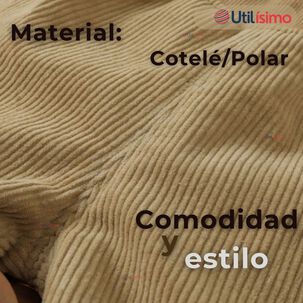 Buzo Cotelé Forrado En Polar Niño Pantalón Beige