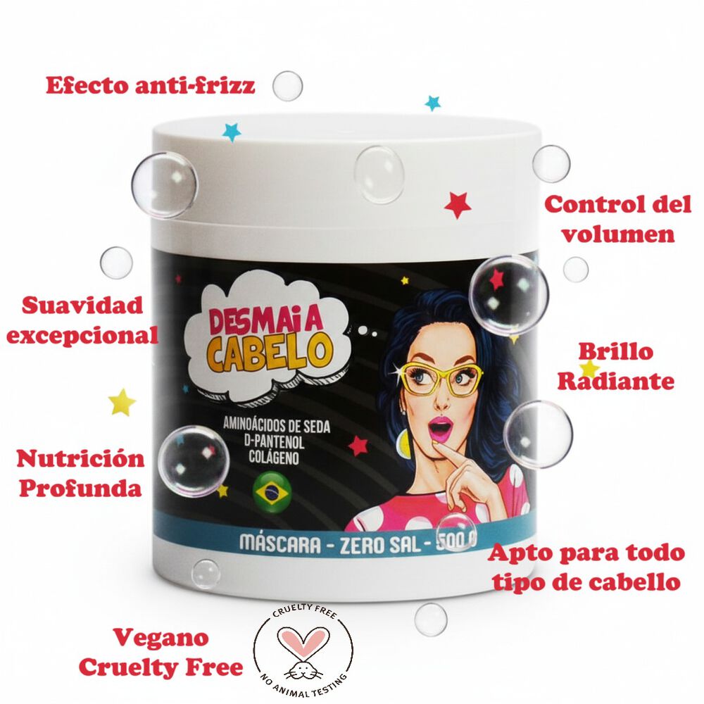 M&aacute;scara Hidratante Desmaia Cabelo Mar Beauty 500g image number 1.0