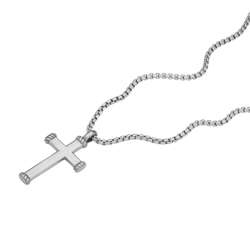 Collar Fossil Jf04401040 Plateado Hombre image number 2.0