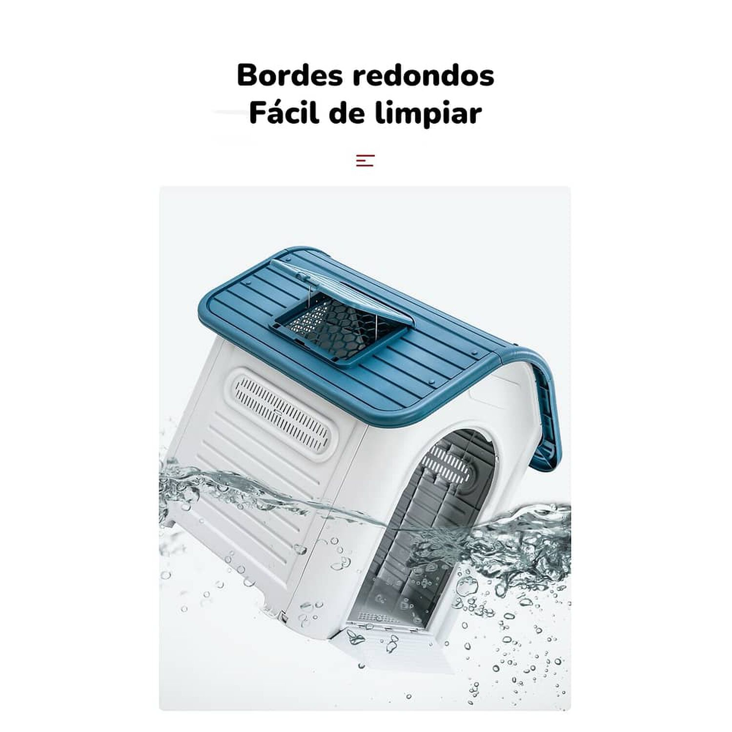 Casa De Perro Mascota Exterior Mediana 75cm Azul Lubabycas image number 1.0