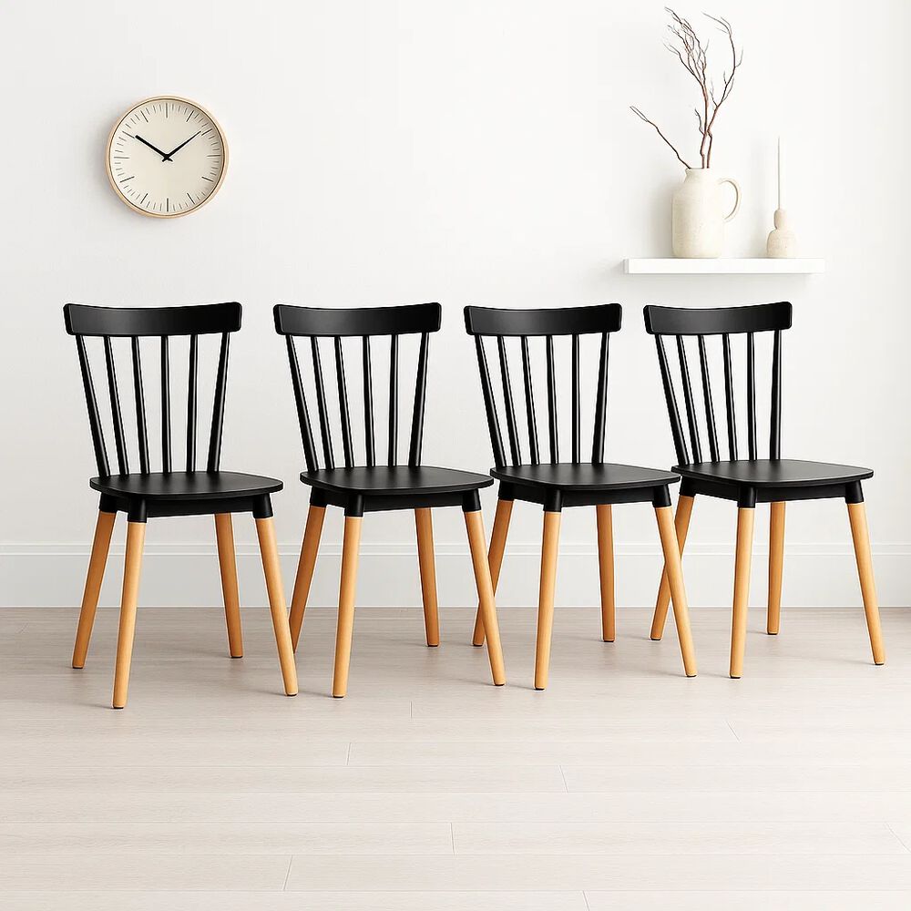 Pack De 4 Sillas Windsor Negras image number 1.0