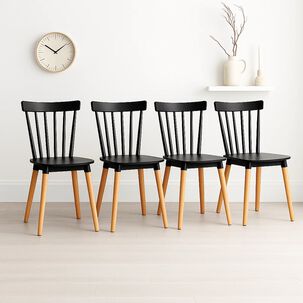 Pack De 4 Sillas Windsor Negras