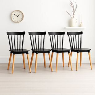 Pack De 4 Sillas Windsor Negras
