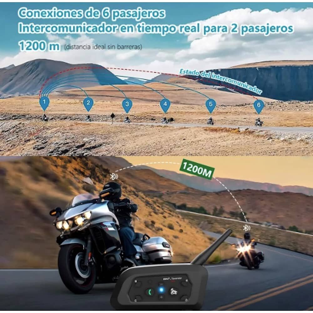 Intercomunicador V6pro Para Casco (2 Unidades) image number 2.0