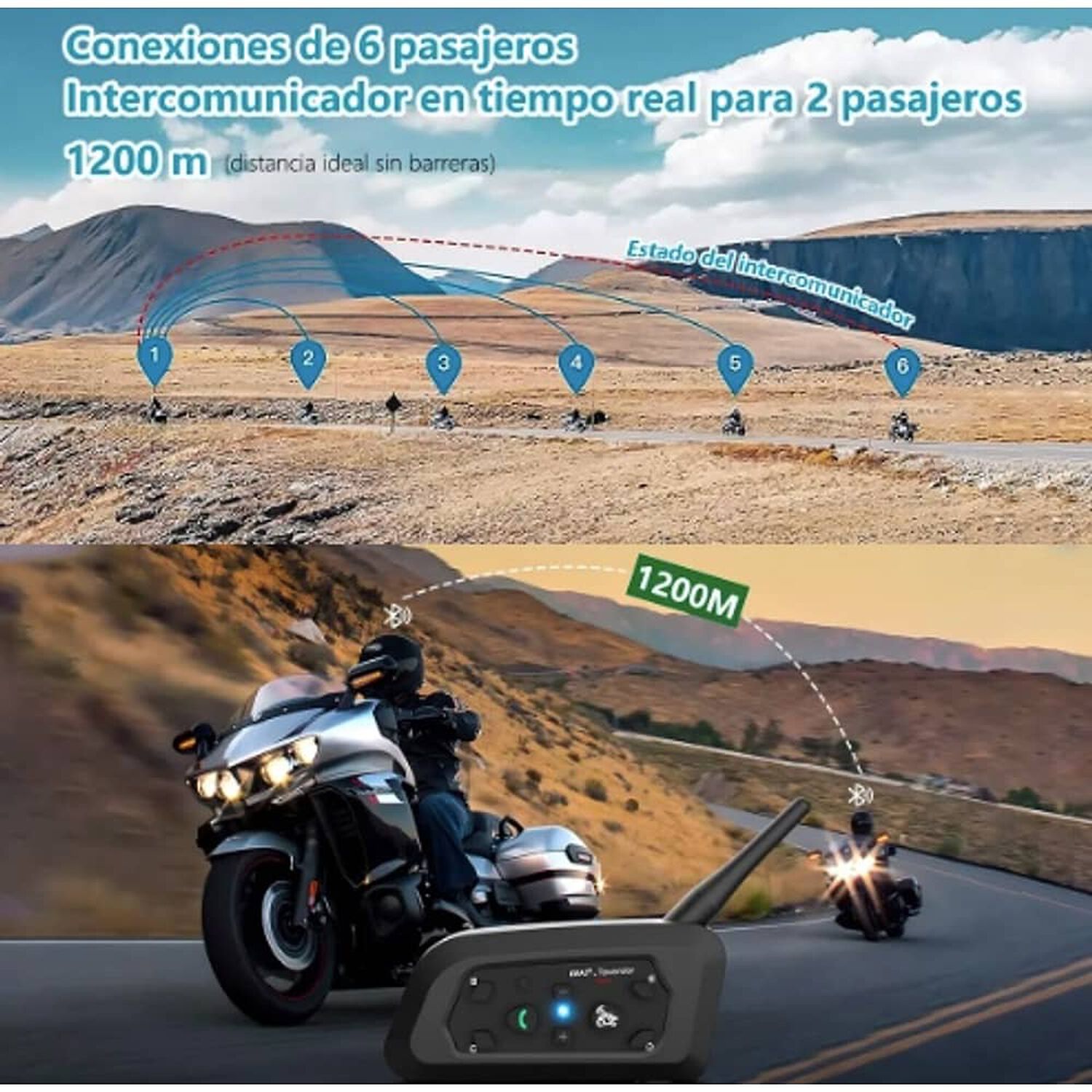 Intercomunicador V6pro Para Casco (2 Unidades) image number 2.0