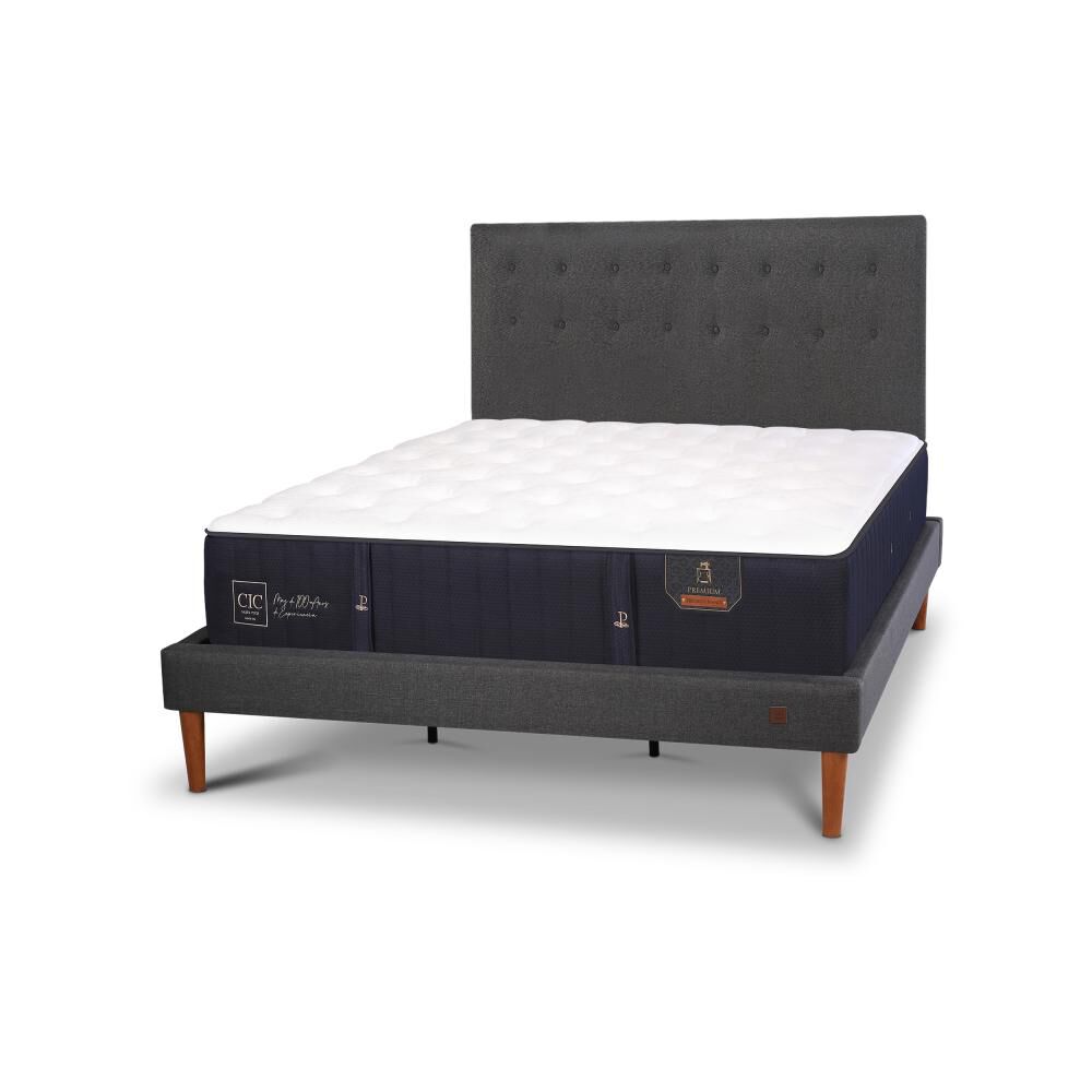 Cama Europea Cic Premium / King / Base Normal + Respaldo image number 1.0