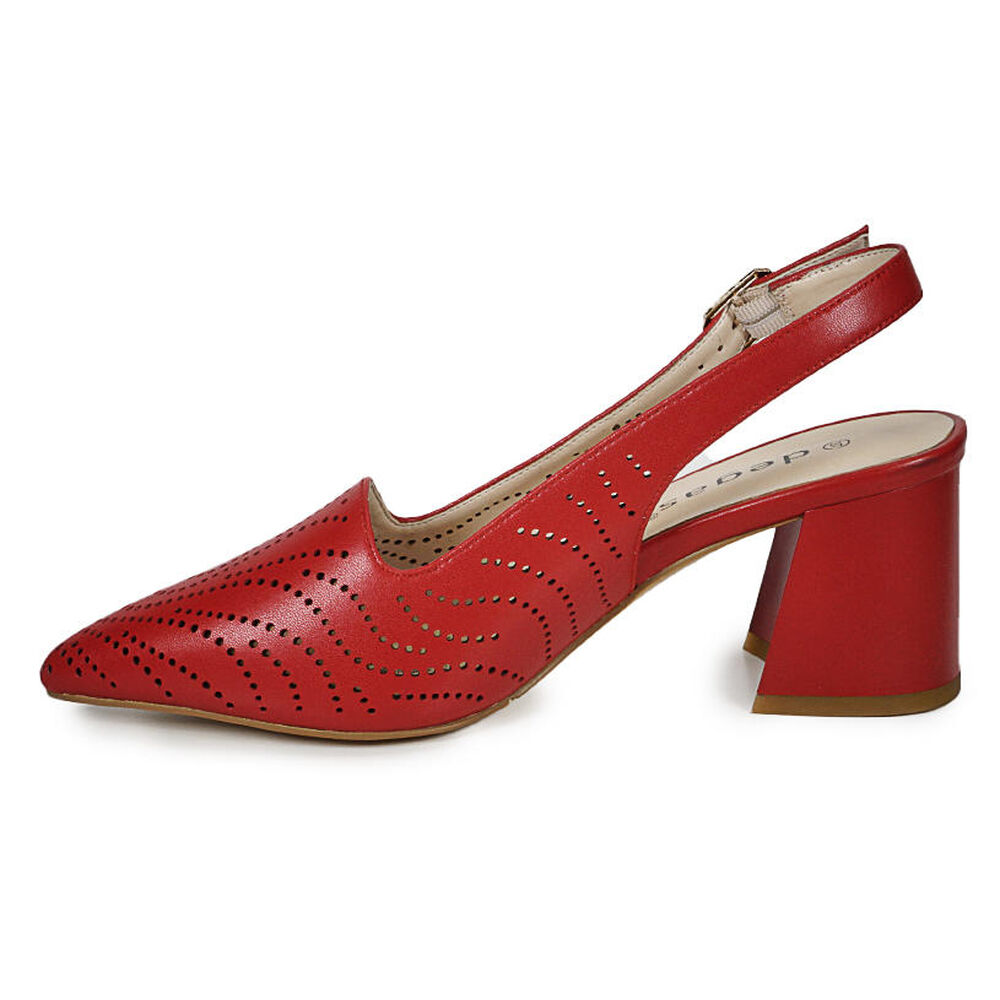 Zapato Cuero Adaya Rojo image number 4.0