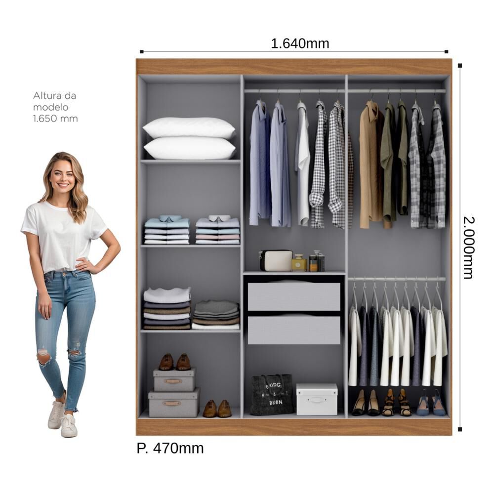 Cl&oacute;set Di Poretti Design Closet Holanda / 6 Puertas, 6 Puertas / 2 Cajones image number 1.0