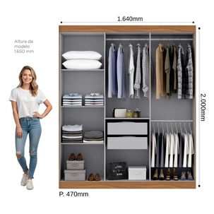 Cl&oacute;set Di Poretti Design Closet Holanda / 6 Puertas, 6 Puertas / 2 Cajones