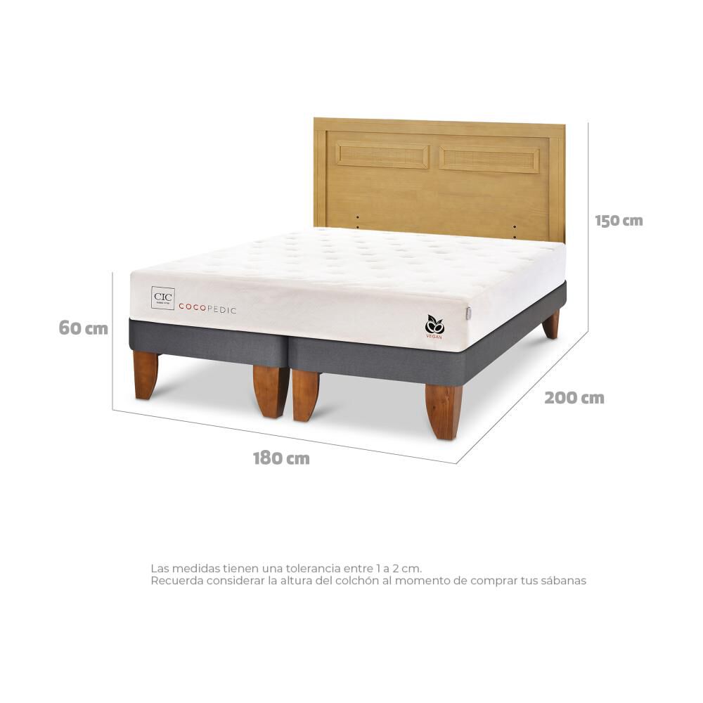 Cama Europea Cic Cocopedic / King / Base Dividida + Respaldo image number 3.0
