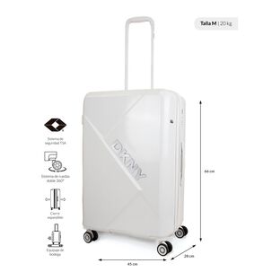 Maleta Mediana 20kg Donna Karan Your Call Blanca Dkny