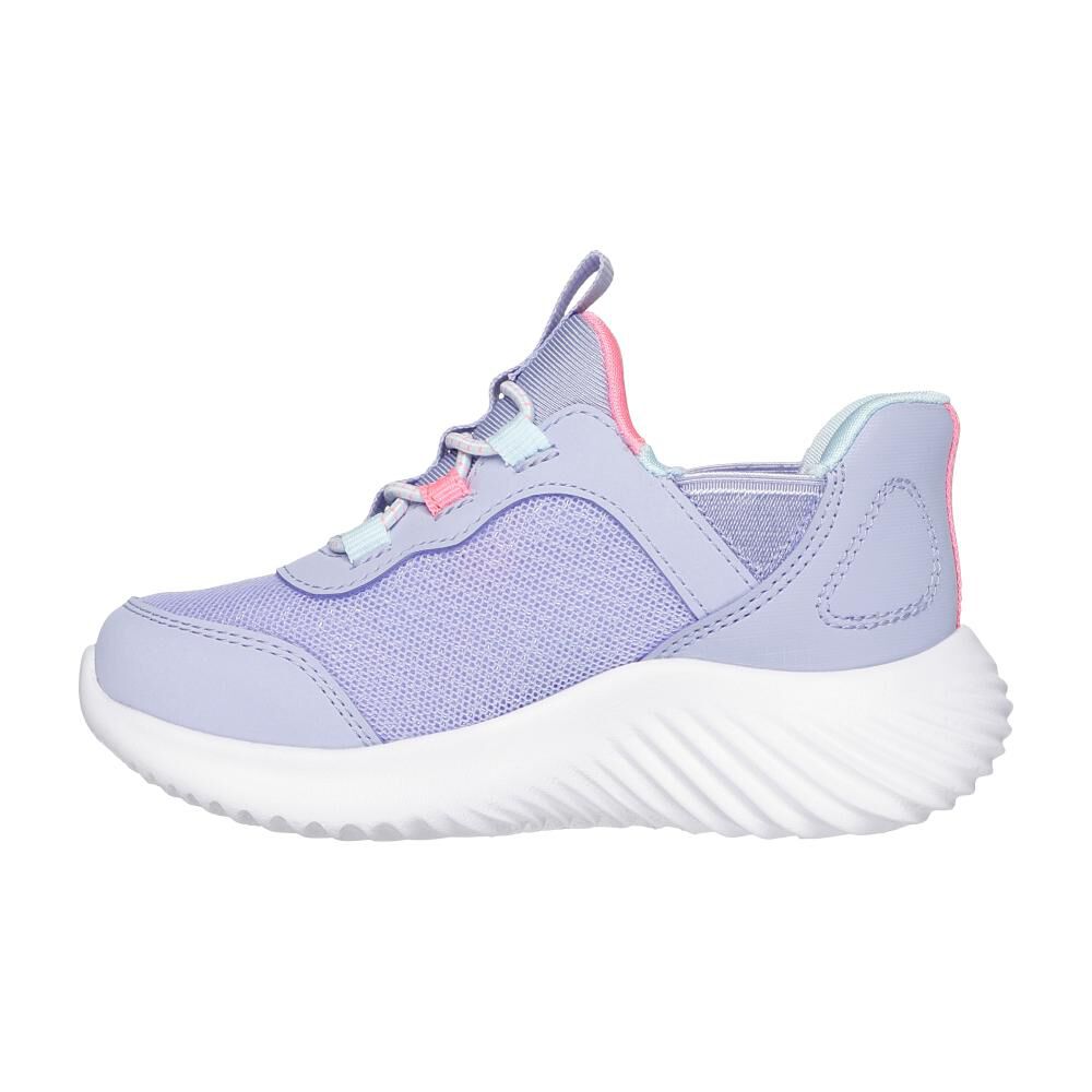 Zapatilla Urbana Niña Skechers Bounder Lavanda image number 2.0