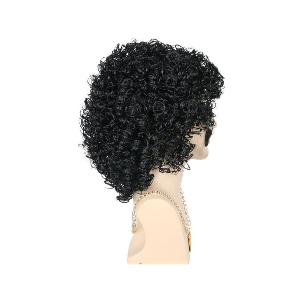 Set Disfraz Afro Retro Hombre A&ntilde;os 80 Onda Disco Pelo image number 1.0