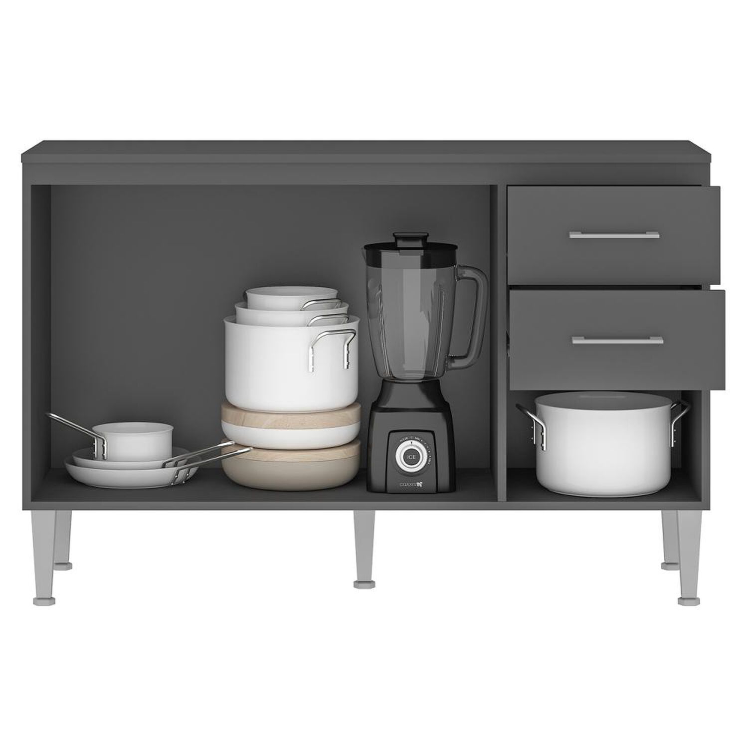 Mueble De Cocina Vekkahome Base Opie / 3 Puertas / 2 Cajones image number 5.0