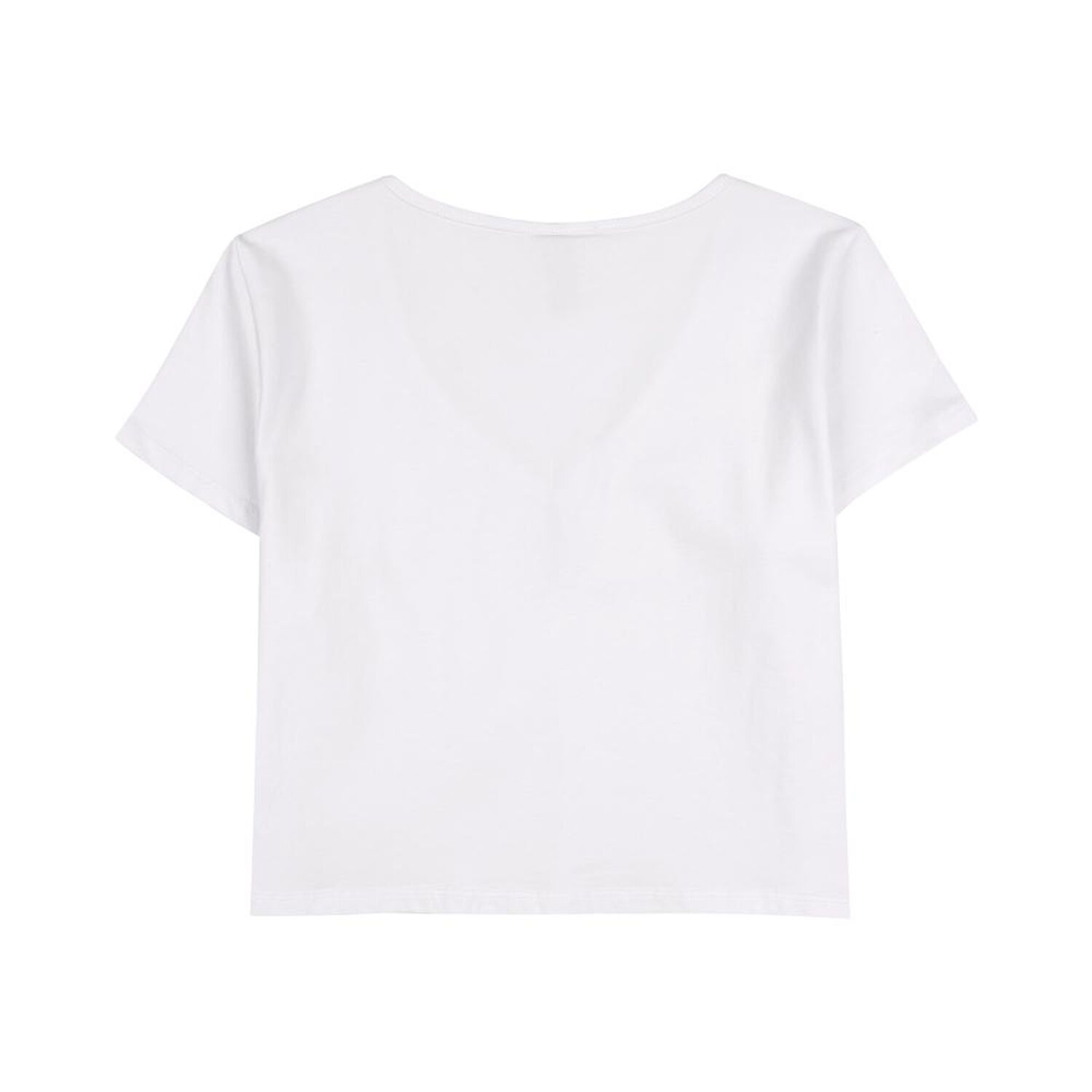 Polera Crop Manga Corta Cuello V Recogido Mujer Freedom image number 1.0