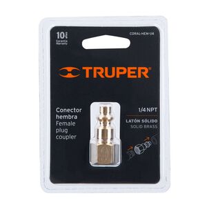 Acople Rápido Tipo F 1/4" Npt Hembra - Truper