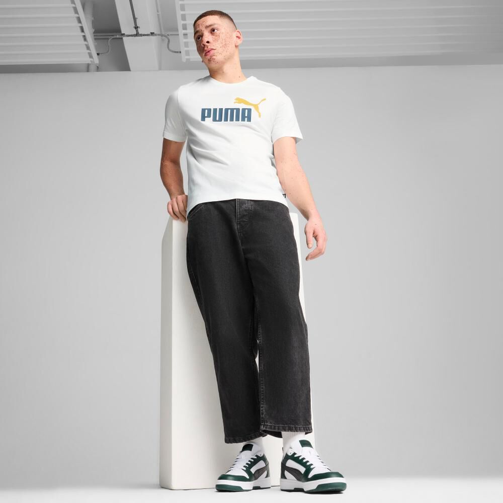 Zapatilla Urbana Hombre Puma Rebound V6 Low Verde/blanco image number 5.0