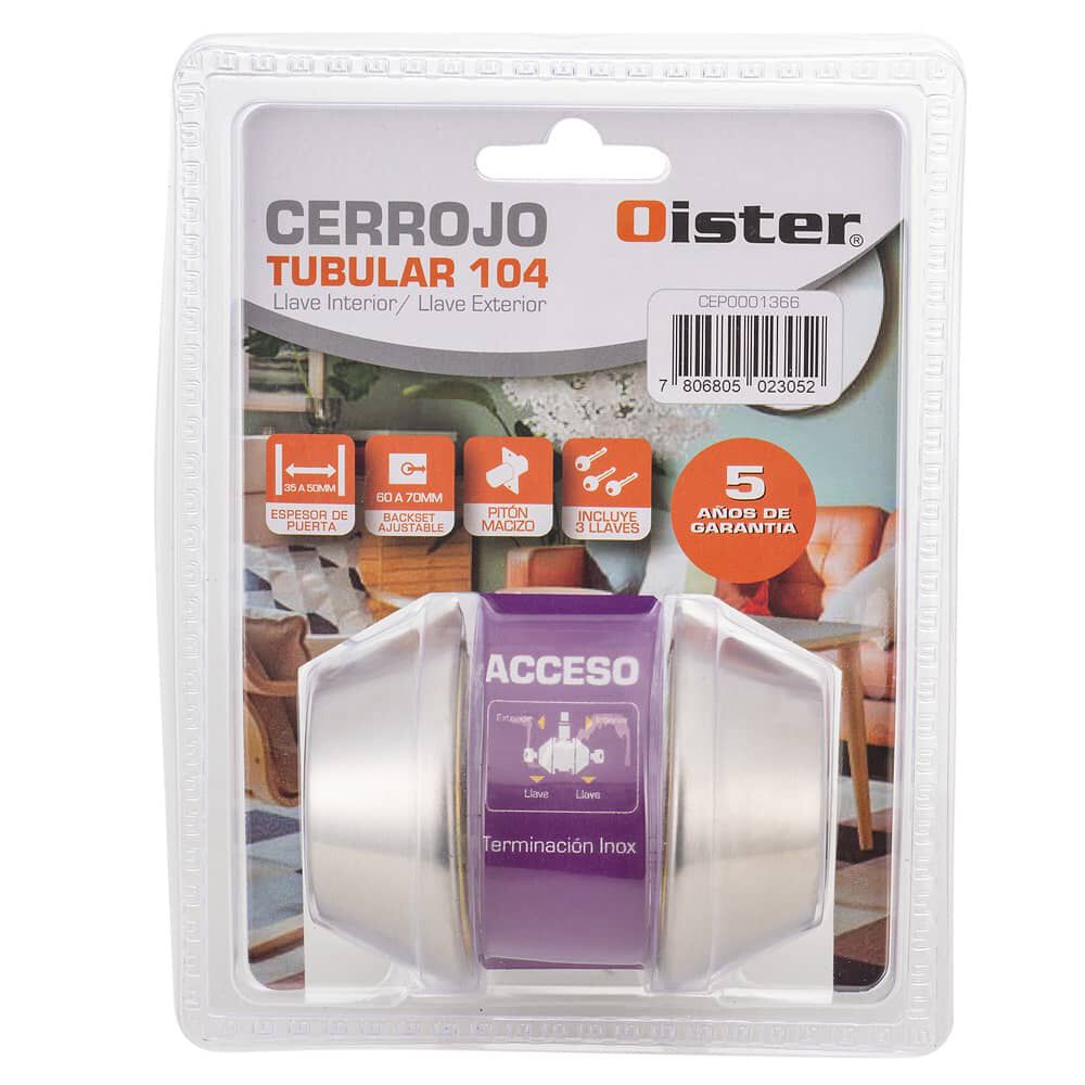Cerrojo Tubular Oister 104 Llave-llave image number 6.0