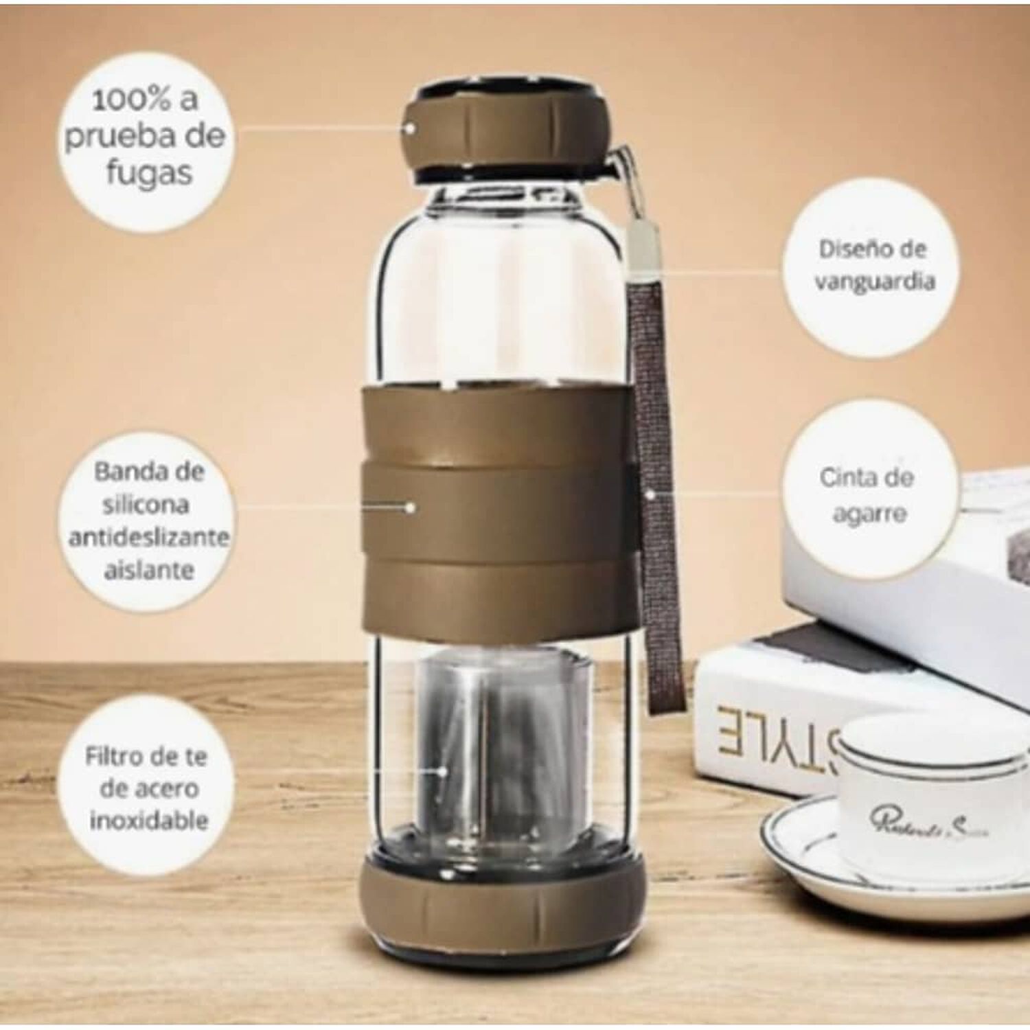 Botella Infusor Vidrio 550cc Bpa-free image number 3.0