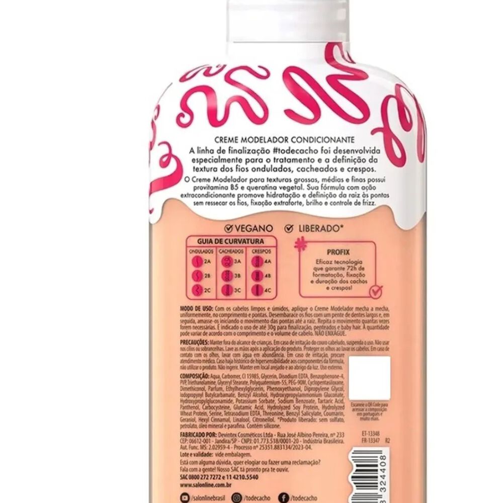 Gel Crema Modelador Cachos Dos Sonhos Extra Fuerte 310g Salon Line image number 1.0