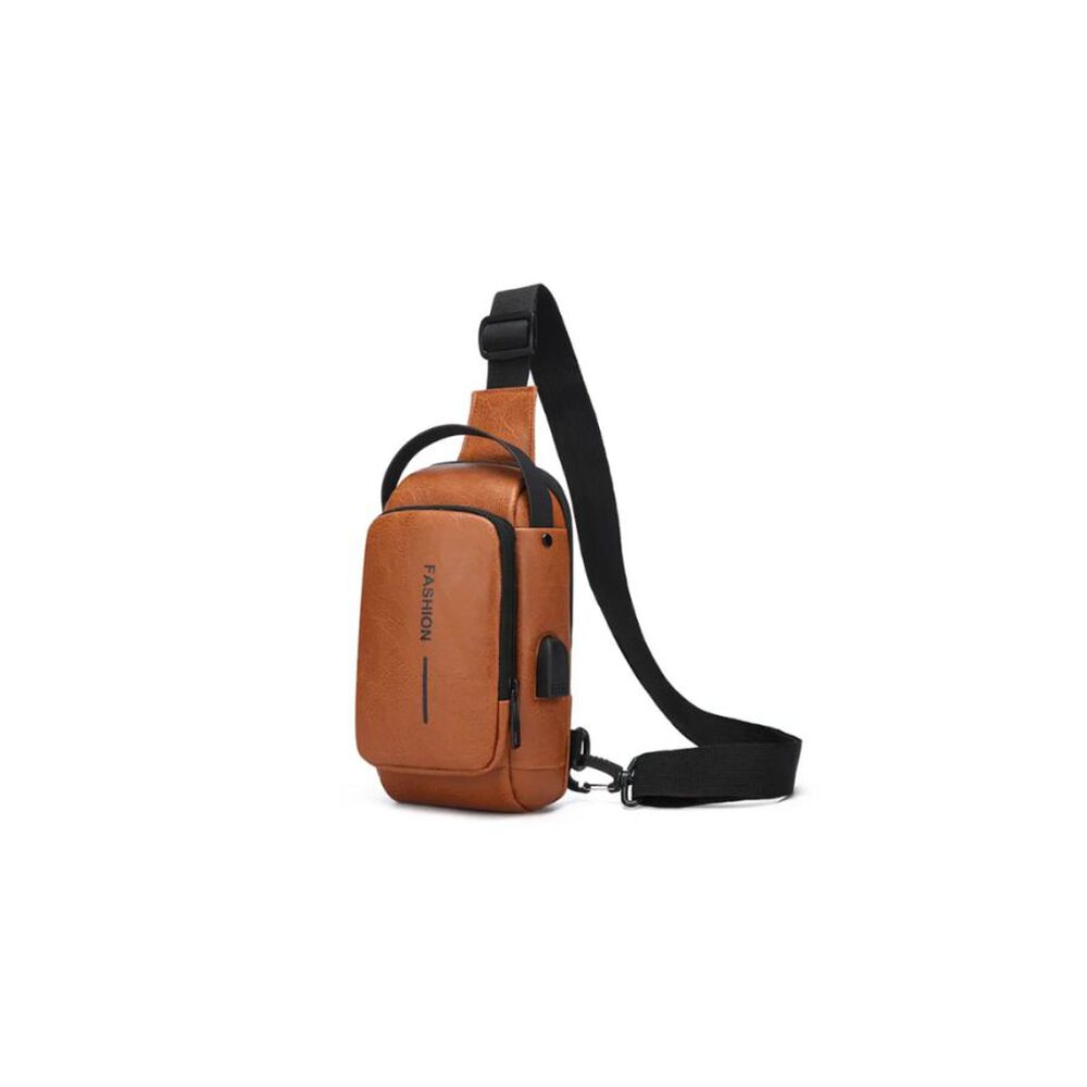 Bolso De Pecho Bandolera Cruzada Con Usb Antirrobo image number 0.0