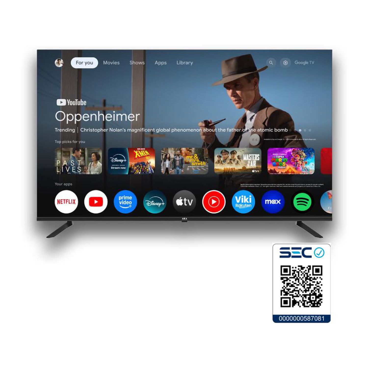 Led 58" Akai Google TV 5.0&nbsp;/ Ultra HD 4K / Smart TV image number 4.0