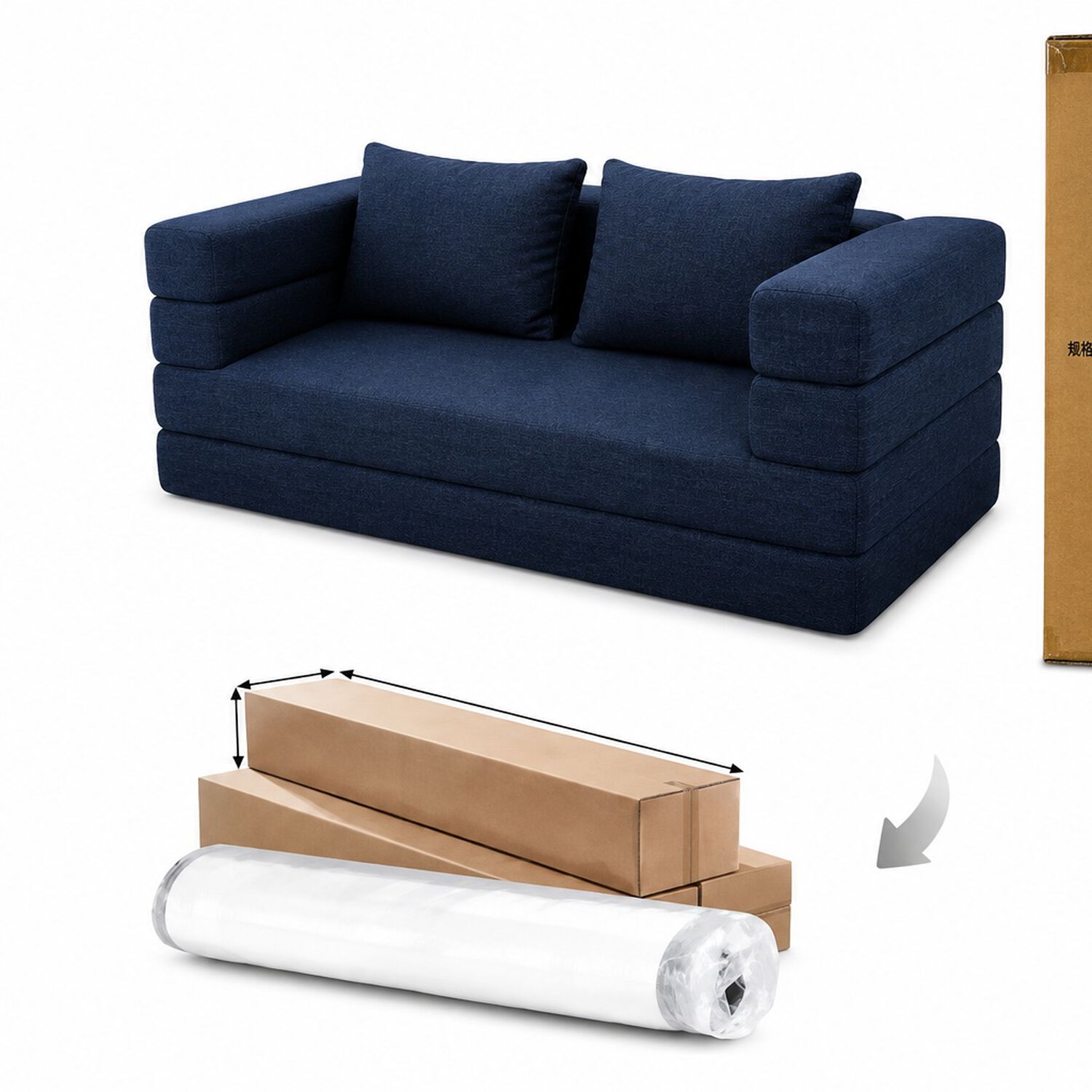 Sofa Sillon Compacto 2 Cuerpos Moderno Tevere image number 2.0