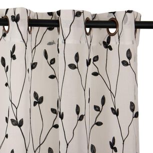 Set 2 Velos Bordado Teresita Negro (cada Pa&ntilde;o 140 X225)
