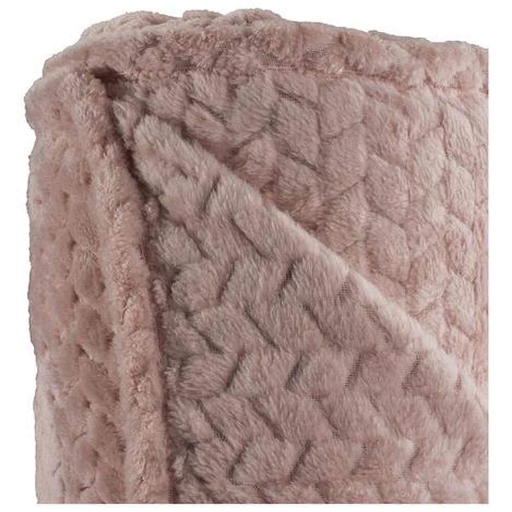 Frazada Andes Jacquard Flannel Rosa 2 Plaza image number 3.0